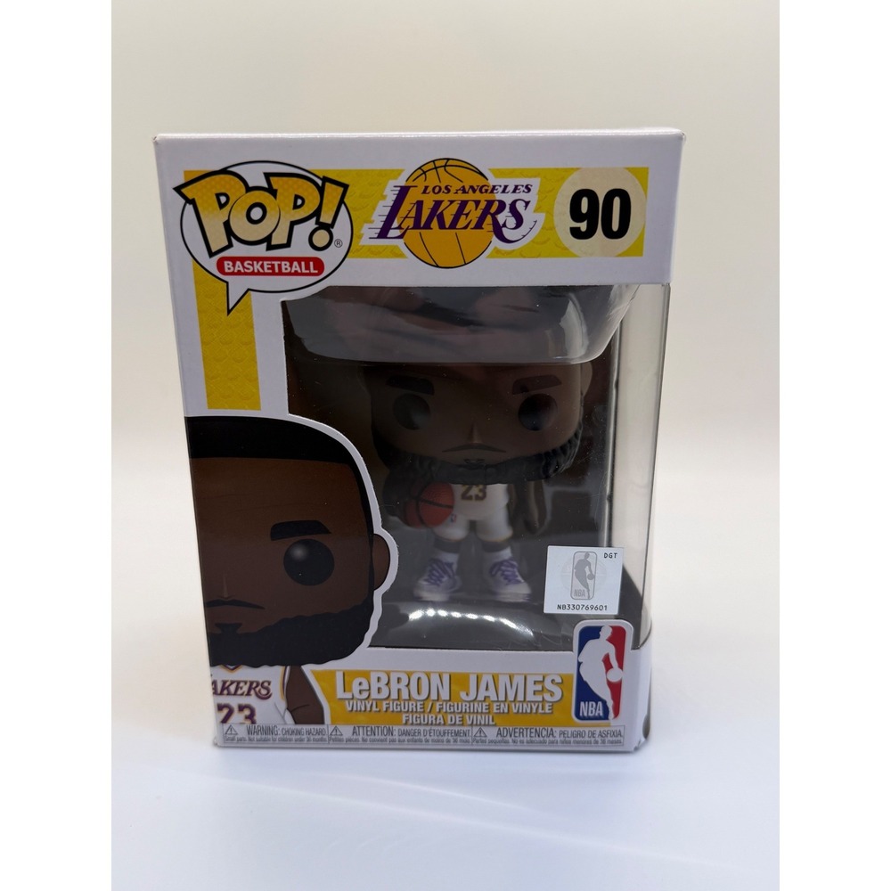 Funko Pop NBA LeBron James #90 Lakers Alternate White Jersey Vinyl Figure Boxed - Picture 2 of 7